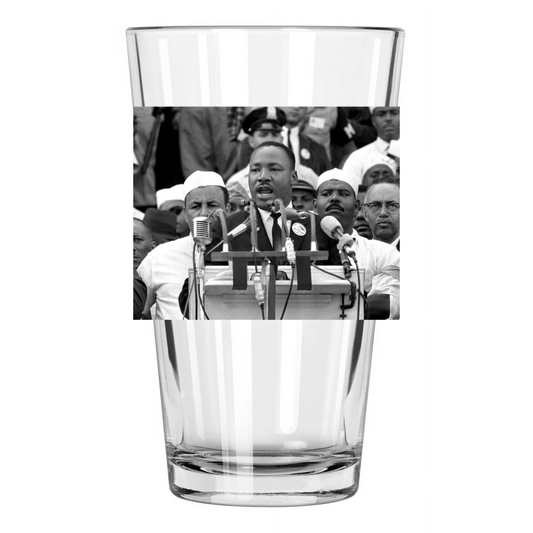 1963 Martin Luther King Jr Photo 'I Have A Dream' Pint Beer Drinking Glass