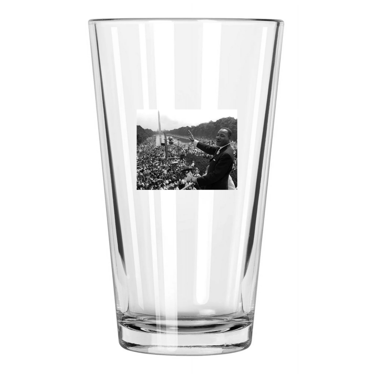 1963 Martin Luther King Jr Photo Civil Rights Pint Beer Drinking Glass