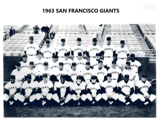 1963 San Francisco Giants Team Magnet Baseball Picture Mlb