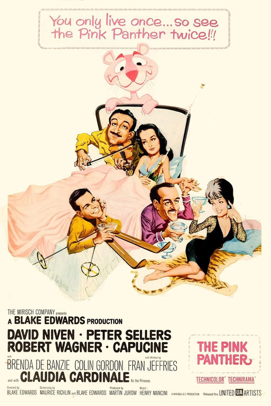 1963 The Pink Panther Movie Poster Peter Sellers Jacques Clouseau
