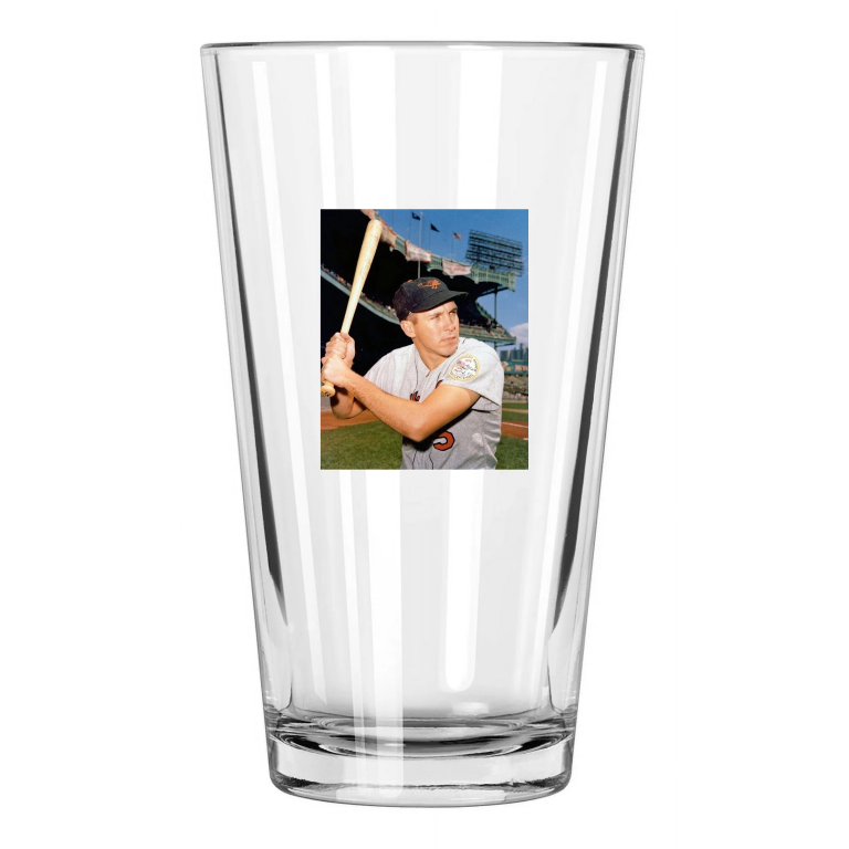1964 Baltimore Orioles Brooks Robinson Photo Hof 83 Pint Beer Drinking Glass