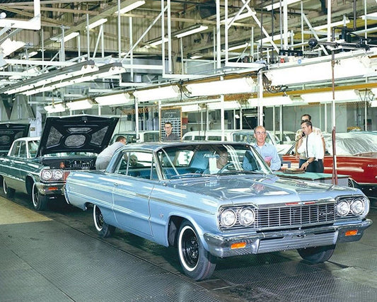 1964 Chevrolet Factory Assembly Line Classic Car Poster 300 PCS Jigsaw Puzzle