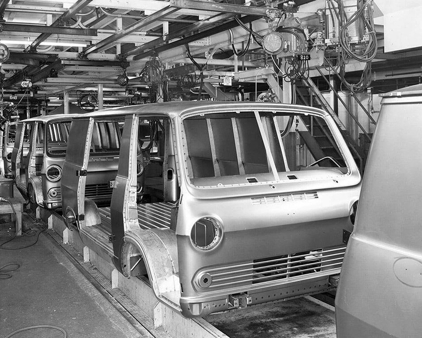 1964 Chevrolet Van Factory Assembly Line Classic Industry Picture Magnet