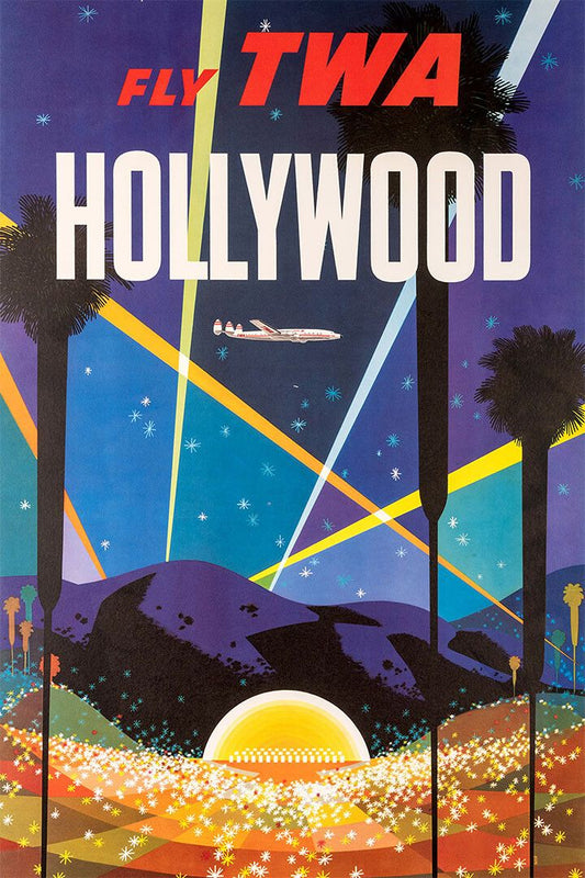 1964 California Los Angeles Neighborhood Via Twa Travel Wall Poster