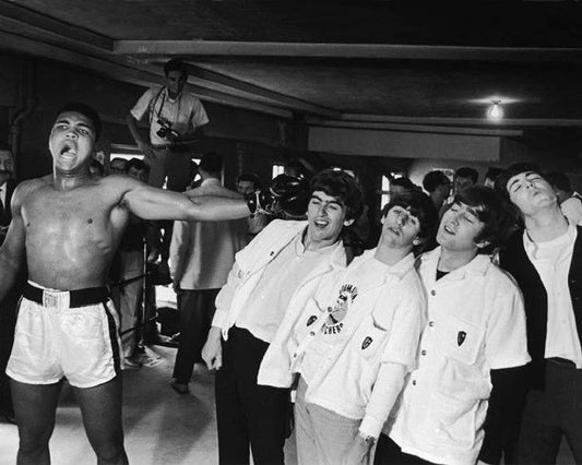1964 Cassius Clay Muhammad Ali & The Beatles Glossy Photo Training Camp