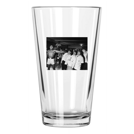 1964 Cassius Clay Muhammad Ali & The Beatles Training Camp Pint Beer Glass