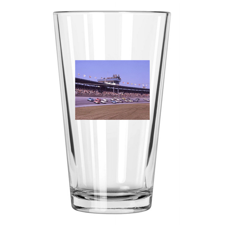 1964 Daytona 500 Richard Petty And Paul Goldsmith Start Of Race Pint Beer Glass