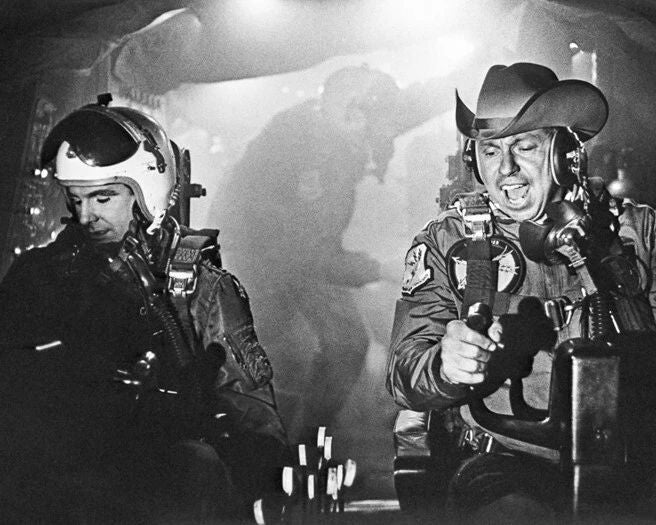 1964 Film Dr Stangelove Glossy Magnet Slim Pickens And Shane Rimmer Magnet