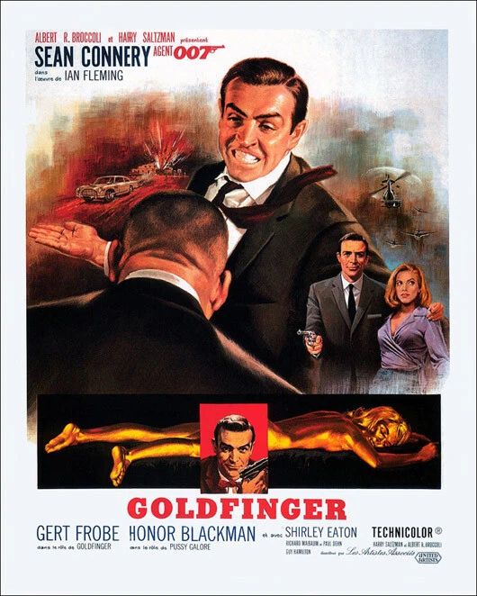 1964 Goldfinger James Bond 007 Sean Connery Magnet Promotional Magnet