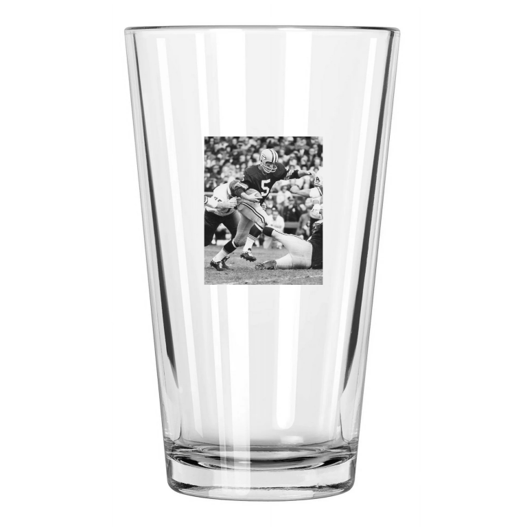 1964 Green Bay Packers Paul Hornung Photo Football Pint Beer Drinking Glass