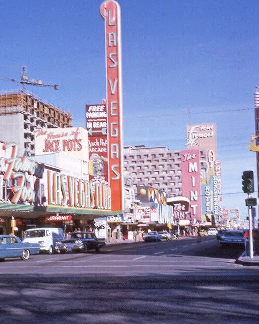 1964 Las Vegas Club Glossy Photo Casino Print Downtown Poster