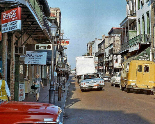 1964 New Orleans Street Scene Classic Cityscape Magnet Magnet