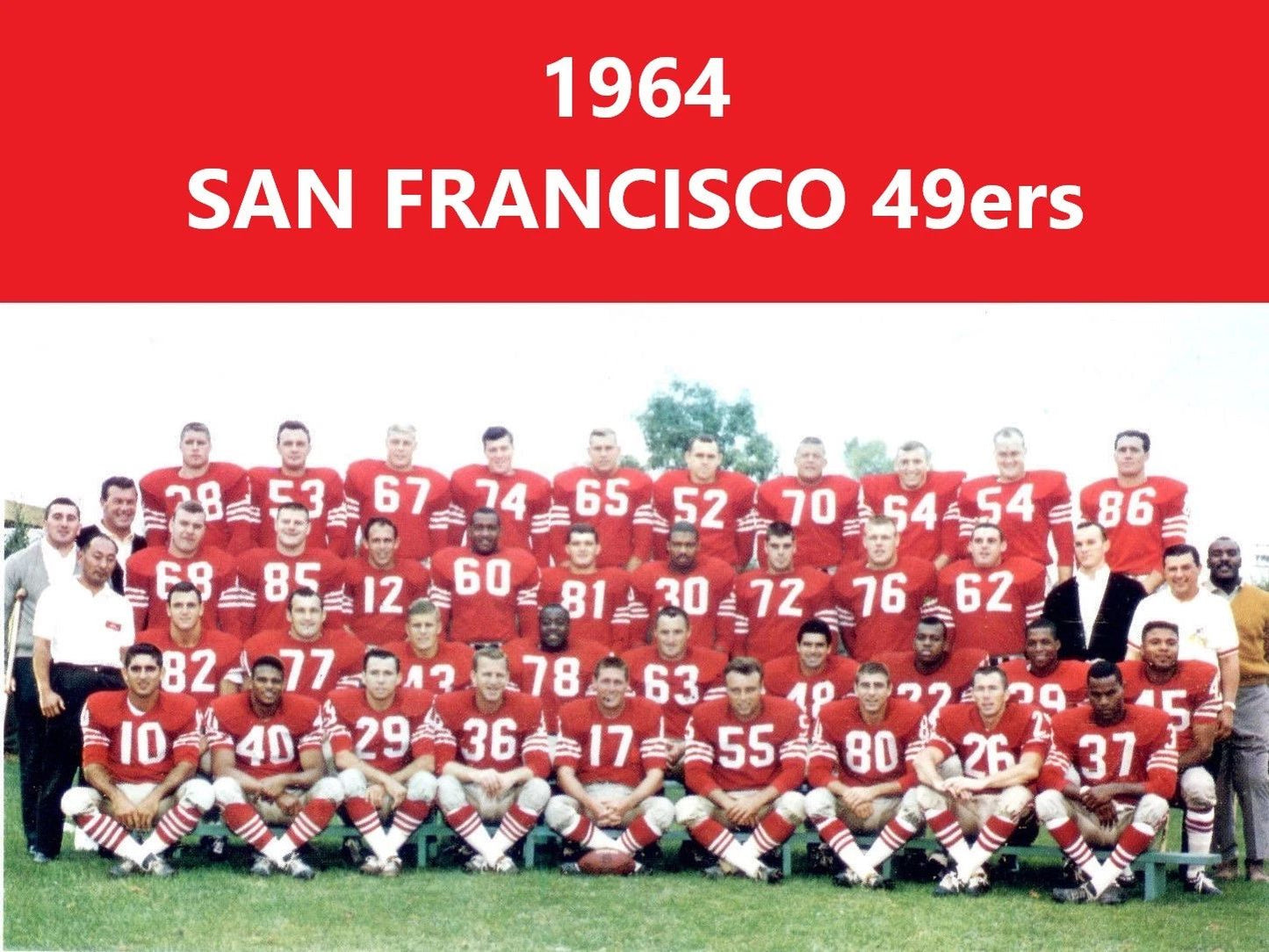1964 San Francisco 49Ers Team Magnet Football Picture Niners Nfl