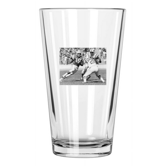 1964 San Diego Chargers Lance Alworth Photo Football Pint Beer Drinking Glass
