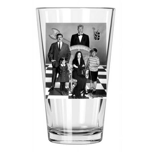 1964 Tv Show The Addams Family Photo Gomez And Lurch Pint Beer Drinking Glass