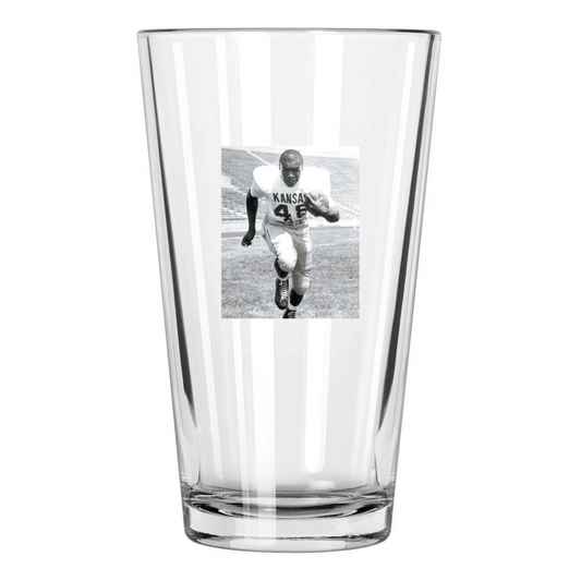 1964 'The Kansas Comet' Gale Sayers College Football Pint Beer Drinking Glass