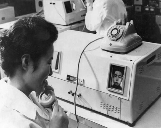 1964 Using The View Phone By Toshiba Shibaura Electric Co Picture Magnet