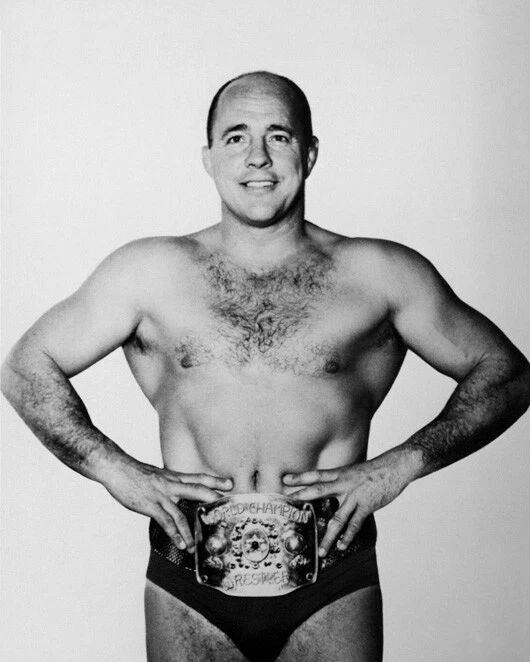 1964 Wrestler Verne Gagne Glossy Magnet Awa Wrestling Champion Magnet