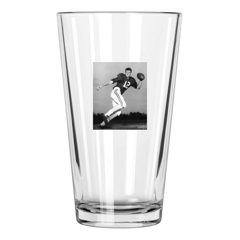 1965 Alabama Quarterback Ken Stabler College Football Pint Beer Drinking Glass