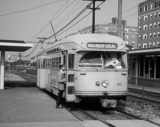 1965 Cleveland Shaker Heights Rapid Transit Bus Retro Photo Picture
