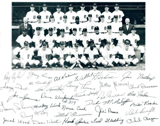 1965 Detroit Tigers Team Magnet Baseball Mlb Picture