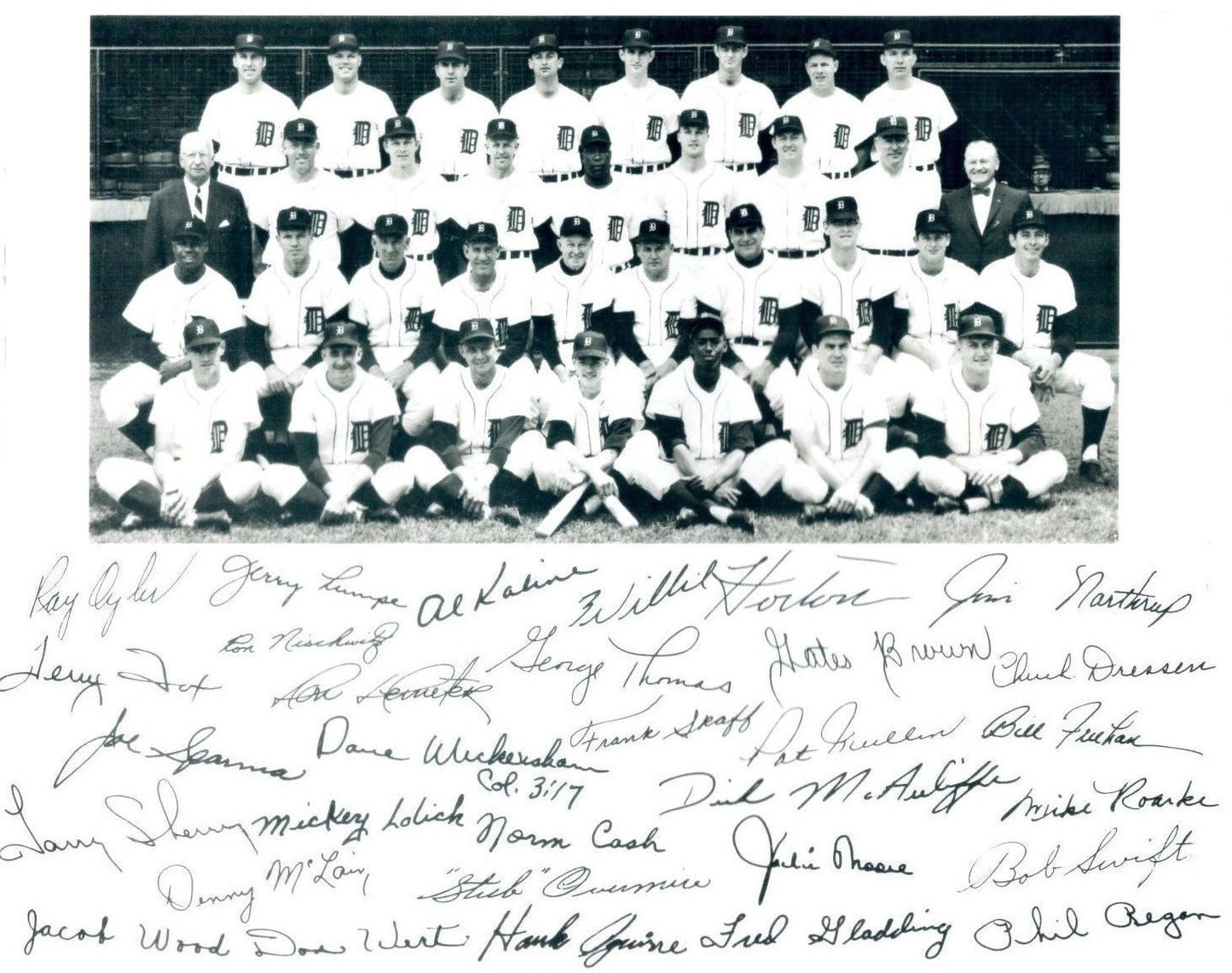 1965 Detroit Tigers Team Keychain Baseball Mlb Picture