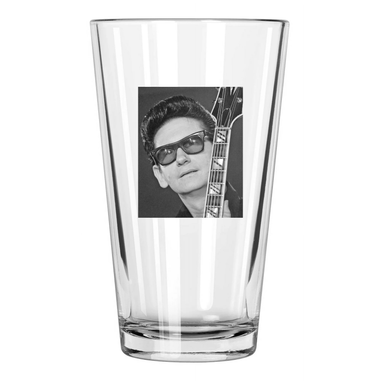 1965 Famous Rock Singer Roy Orbision Photo Hof 87 Pint Beer Drinking Glass