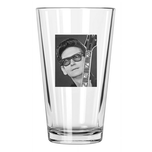 1965 Famous Rock Singer Roy Orbision Photo Hof 87 Pint Beer Drinking Glass
