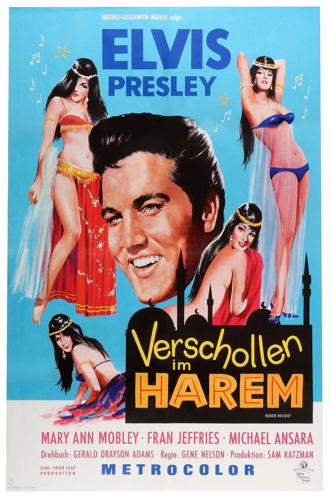 1965 Harum Scarum Movie Magnet Elvis Presley Mary Ann Mobley