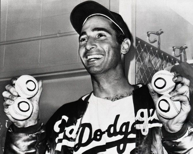 1965 Los Angeles Dodgers Sandy Koufax Glossy Magnet '4 No Hitters' Magnet
