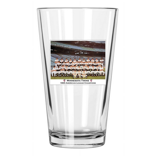 1965 Minnesota Twins American League Champions Champs Pint Beer Drinking Glass