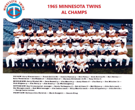 1965 Minnesota Twins Team Photo Baseball Mlb Al Champs 300 Piece Jigsaw Puzzle
