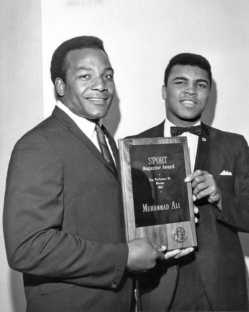 1965 Muhammad Ali And Jim Brown Glossy Photo Poster Boxing Print