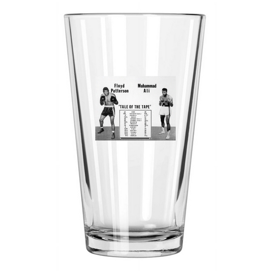 1965 Muhammad Ali Vs Floyd Patterson Heavyweight Title Fight! 1 Pint Beer Glass
