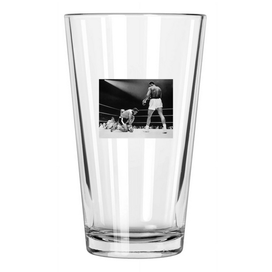 1965 Muhammad Ali Vs Floyd Patterson Heavyweight Title Fight! 2 Pint Beer Glass