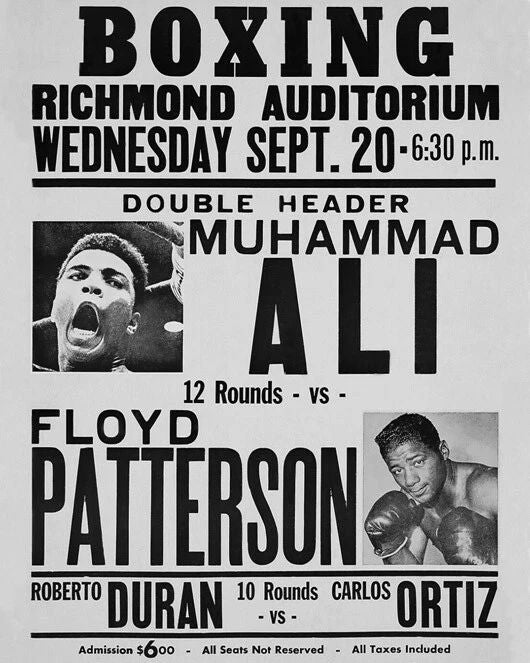 1965 Muhammad Ali Vs Floyd Patterson Glossy Photo Heavyweight Title Fight! 3