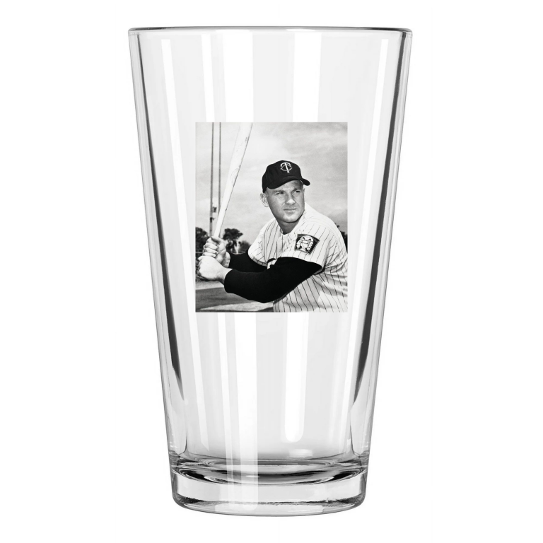 1965 Minnesota Twins Harmon Killebrew Photo Baseball 2 Pint Beer Drinking Glass