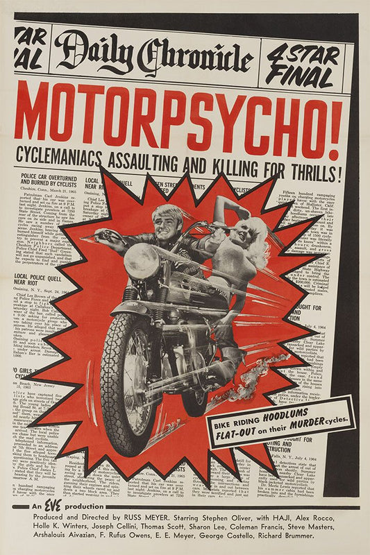 1965 Motorpsycho Classic Vintage Style Motorcycle Movie Jigsaw Puzzle