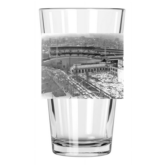 1965 Pittsburgh Pirates Forbes Field Photo Stadium Pint Beer Drinking Glass