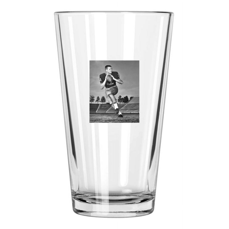 1965 Purdue Boilermakers Bob Griese College Football Pint Beer Drinking Glass