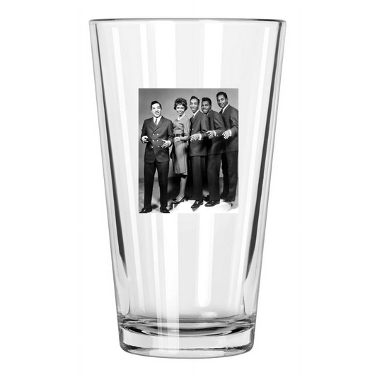 1965 Smokey Robinson And The Miracles R&B Soul Music Pint Beer Drinking Glass