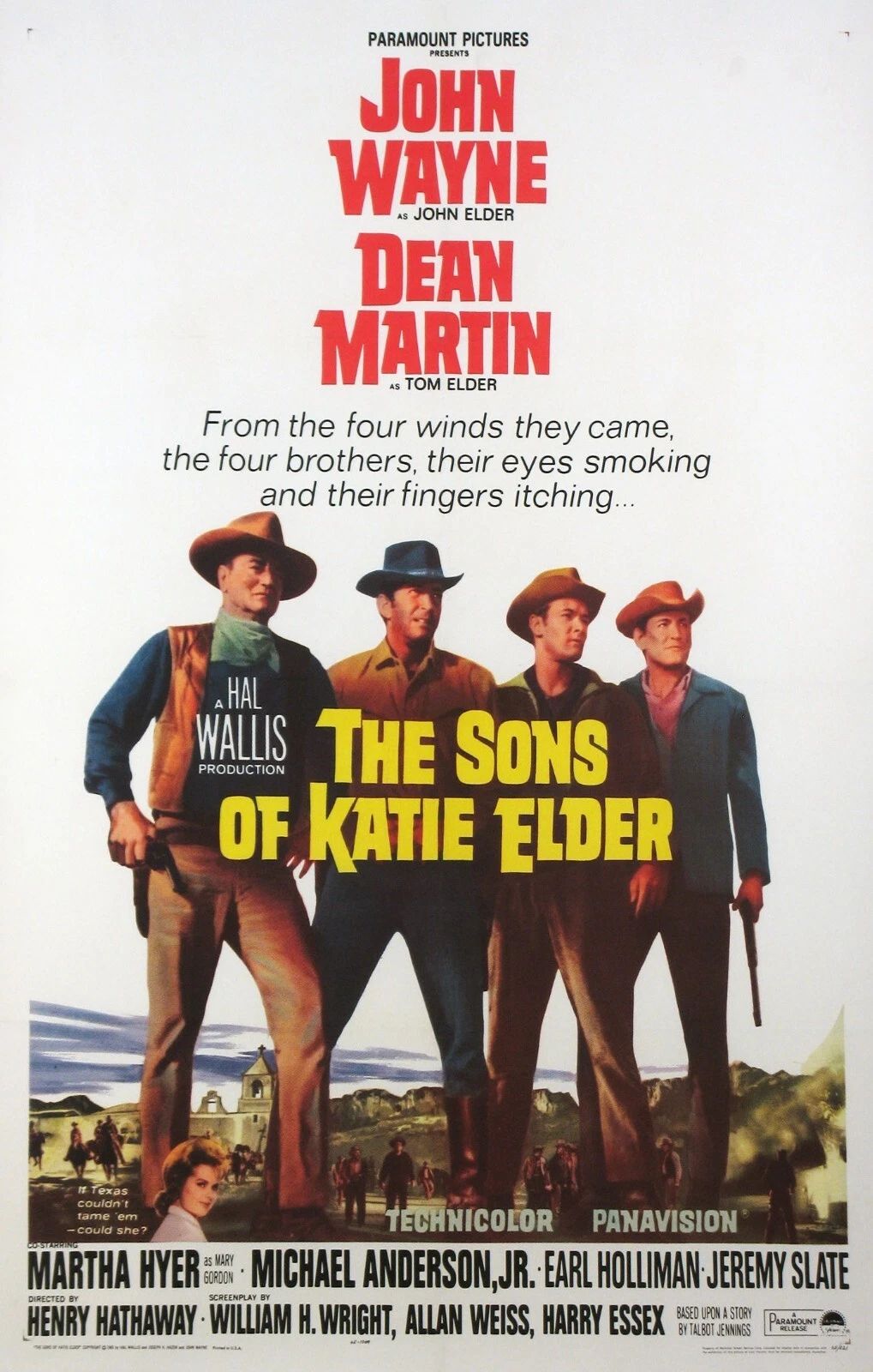 1965 The Sons Of Katie Elder Movie Poster John Wayne Dean Martin
