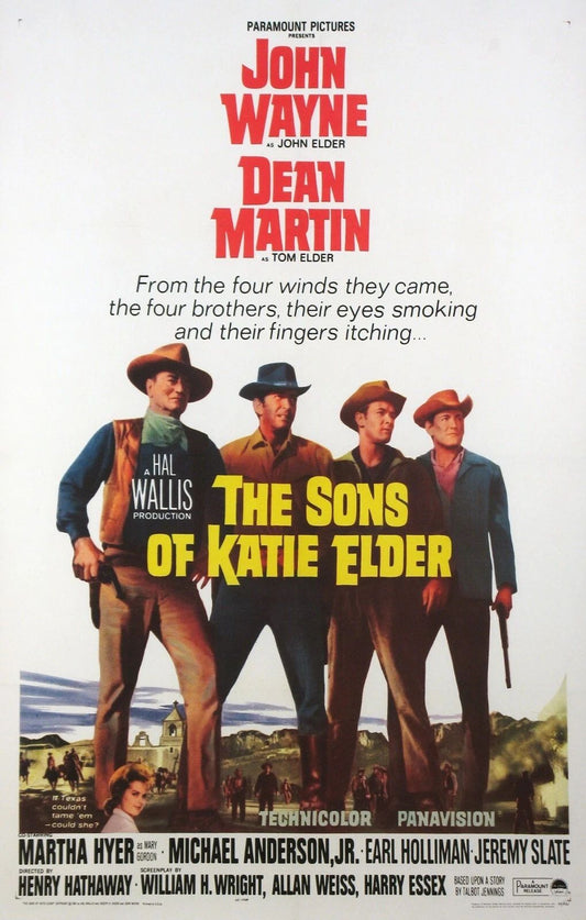 1965 The Sons Of Katie Elder Movie Poster John Wayne Dean Martin
