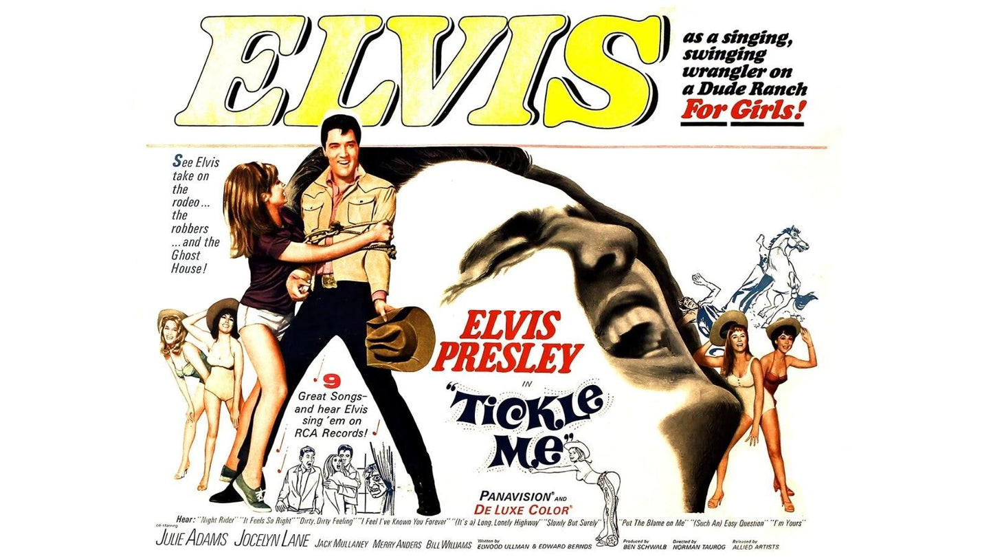 1965 Tickle Me Movie Poster Elvis Presley Julie Adams Jocelyn Lane