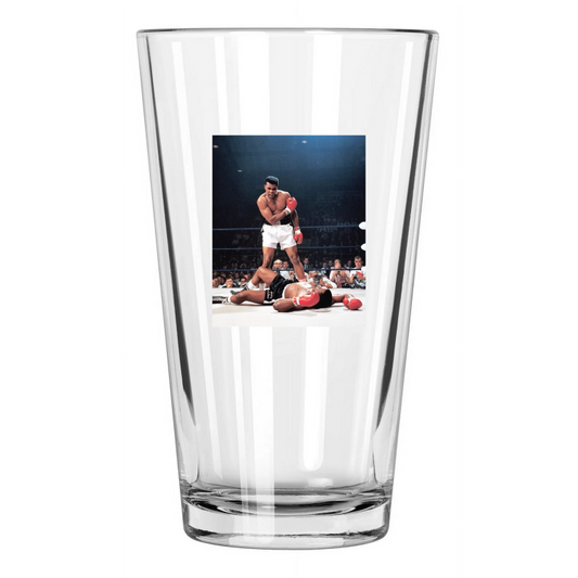 1965 Title Fight Muhammad Ali Vs Sonny Liston Boxing 1 Pint Beer Drinking Glass