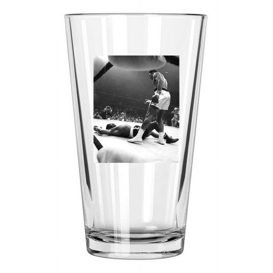 1965 Title Fight Muhammad Ali Vs Sonny Liston 'Rematch' 2 Pint Beer Glass