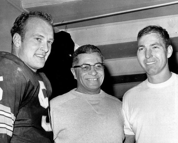 1965 Vince Lombardi Paul Hornung Bart Starr Glossy Magnet Green Bay Packers