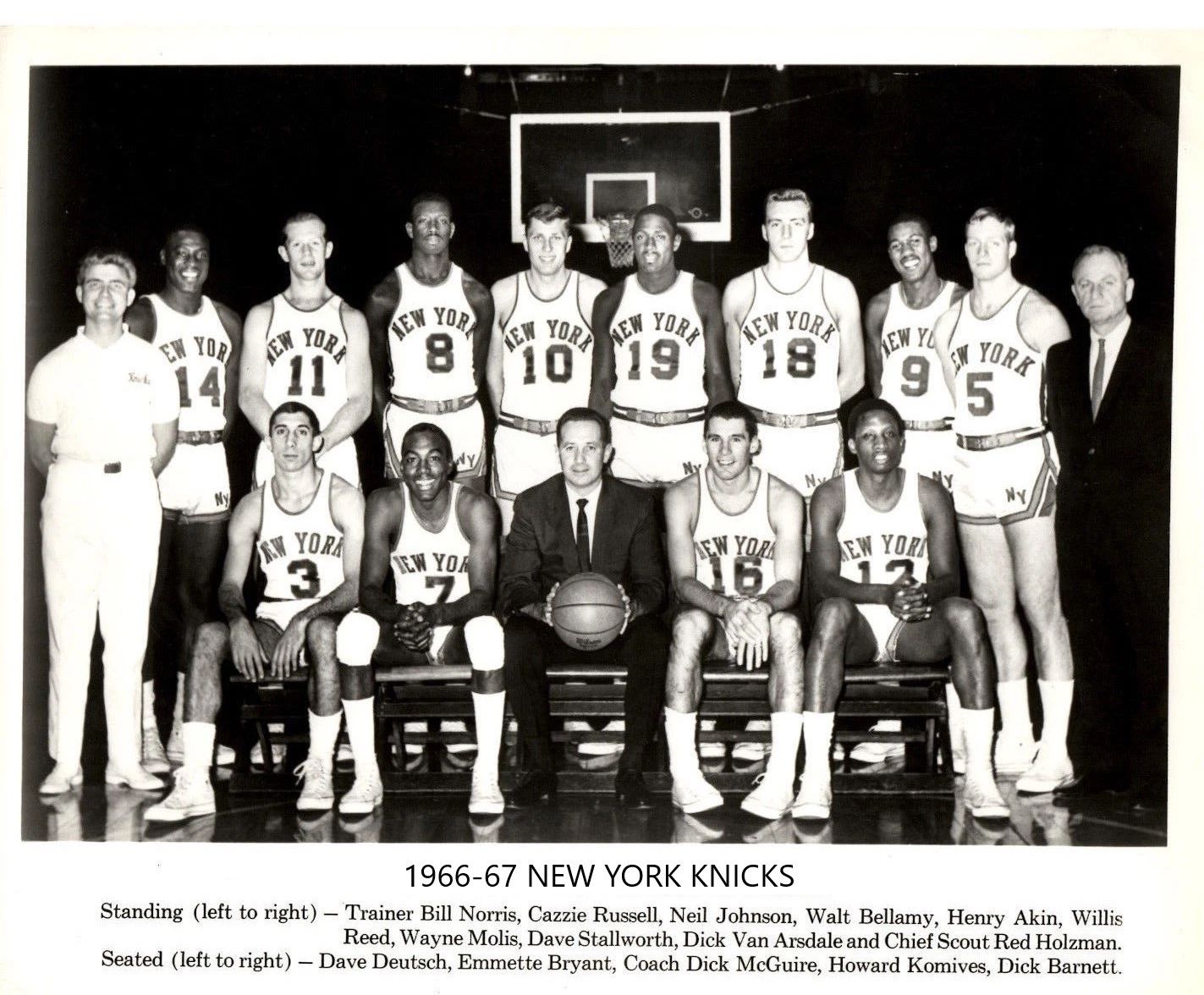 67 New York Knicks Team Magnet Picture Ny Basketball Nba