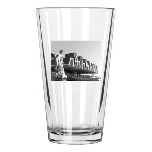 1966 Aladdin Las Vegas Photo Casino Strip Pint Beer Drinking Glass