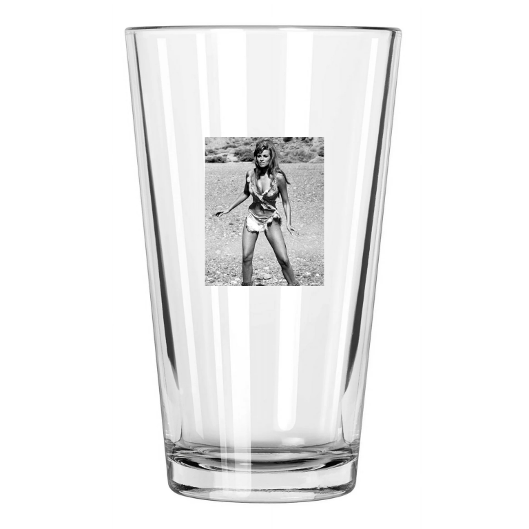 1966 American Actress Raquel Welch Model One Million Years Bc Pint Beer Glass